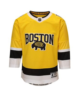 Big Boys and Girls Gold Boston Bruins 2026 Stadium Series Premier Jersey