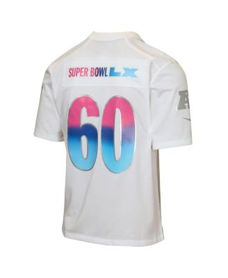 Big Boys and Girls White Super Bowl LX Game Jersey
