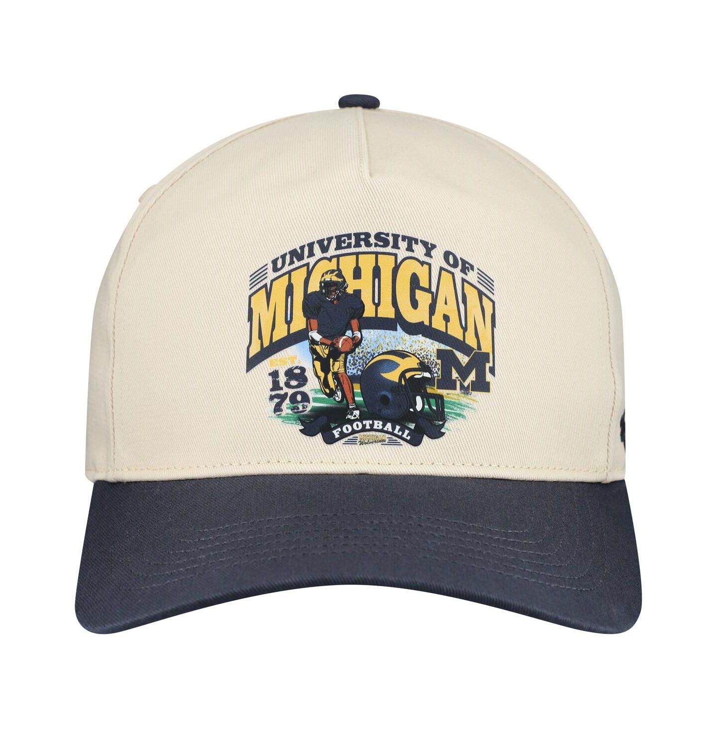 Мужской головной убор '47 Brand Natural Michigan Wolverines Unstructured Hitch Hat — фото 2