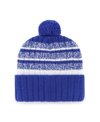 Men's Royal Denver Broncos Tavern Cuffed Knit Hat with Pom