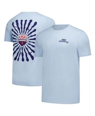 Men's Women's Light Blue USA Swimming Swim Meet 2.0 T-Shirt