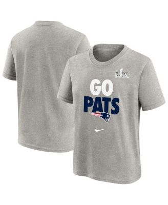 Big Boys and Girls Gray New England Patriots Super Bowl LX Fast As Fast Gets Hometown Slogan T-Shirt
