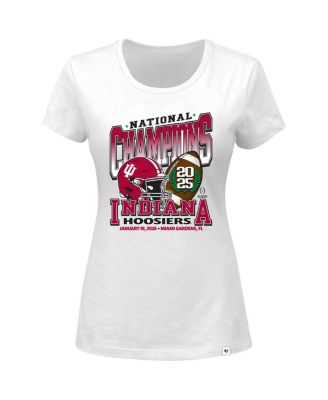 Women's White Indiana Hoosiers College Football Playoff 2025 National Champions Plus Size T-Shirt