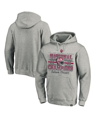 Men's Gray Indiana Hoosiers College Football Playoff 2025 National Champions Big & Tall Headline Hoodie