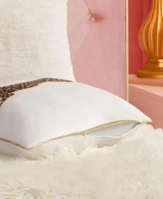 Embroidered Velvet Cheetah Decorative Pillow, 18" x 18"