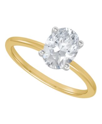 IGI Certified Lab Grown Diamond Solitaire Engagement Ring (1-1/2 ct. t.w.) in 14k White Gold or 14k Two Tone Gold
