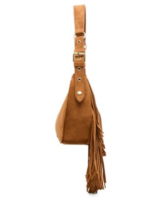 Indigof Suede Fringe Small Shoulder Bag