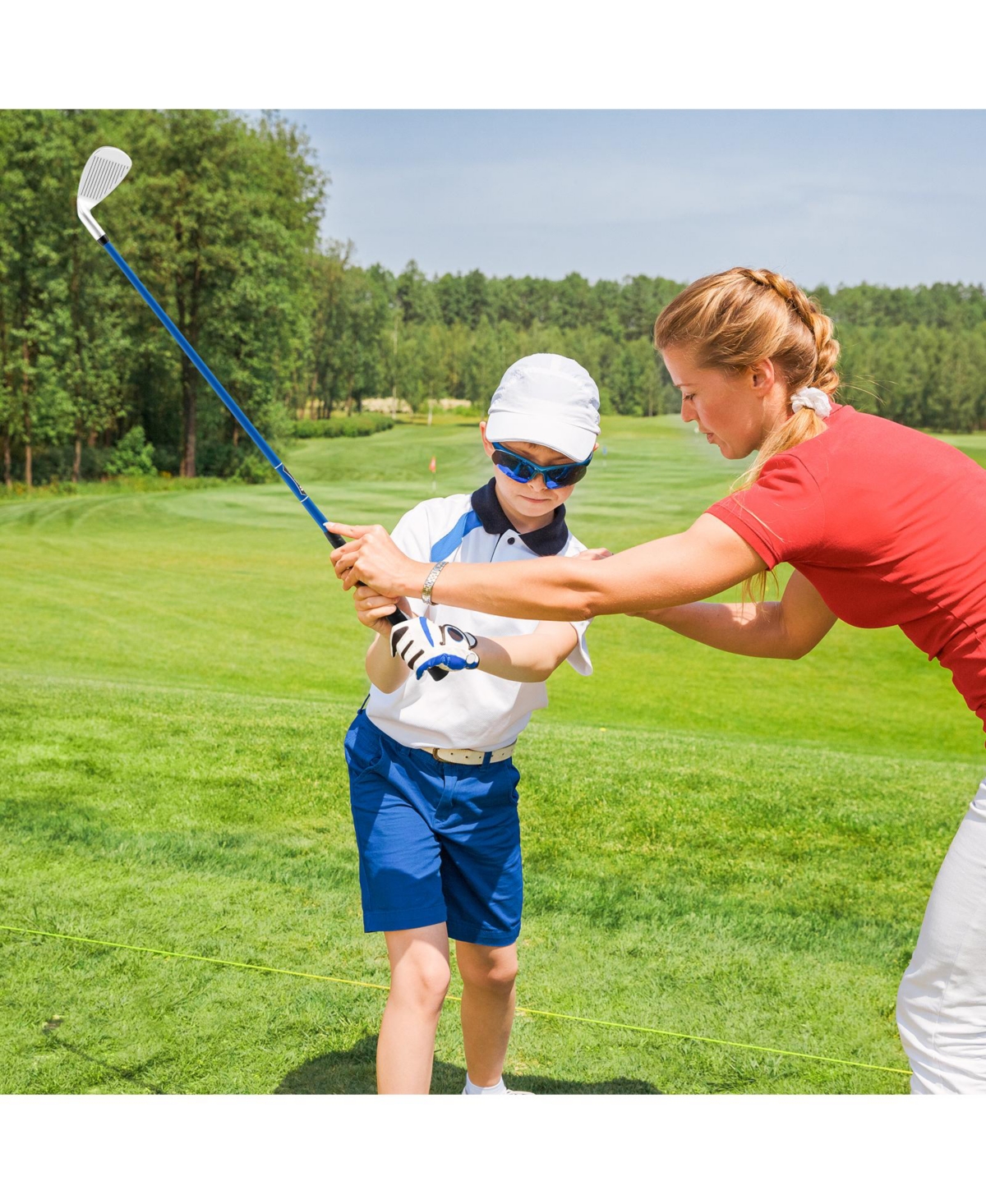 Mecale Junior Iron for Kids with Fiberglass Shaft & Headcover