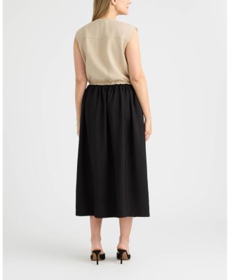 Women's Color Block Zip Front Dress