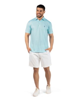 Men's Micro Geo Floral Printed Performance Polo