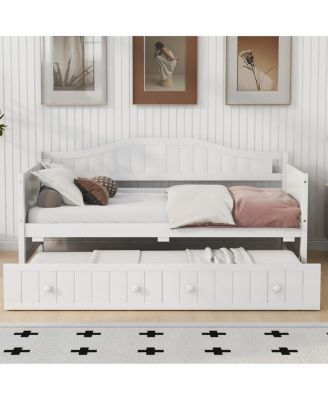 Twin Wooden Daybed with Trundle