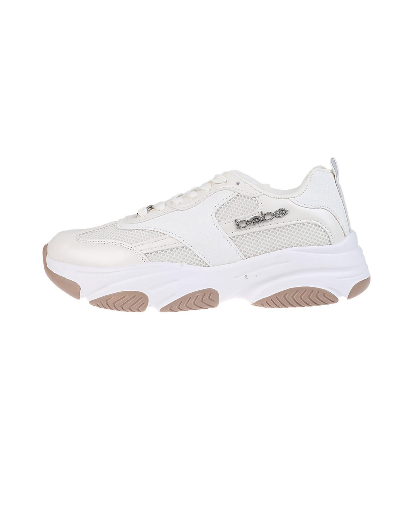 Женские кроссовки Bebe Sneaker with Chunky Outsole and Mixed Material Upper, цвет: Молочно-белый — фото 3