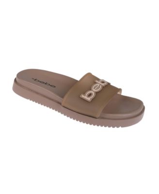 Women's Sandal with Translucent Upper and Rubber Logo Patch