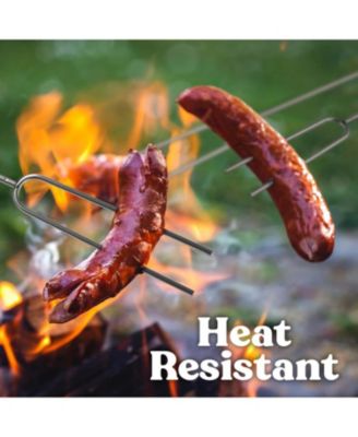 7 Pack Smores Extendable Sticks for Fire Pit - Perfect Smore Skewers & Hot Dog Forks for Campfires, Camping Essentials