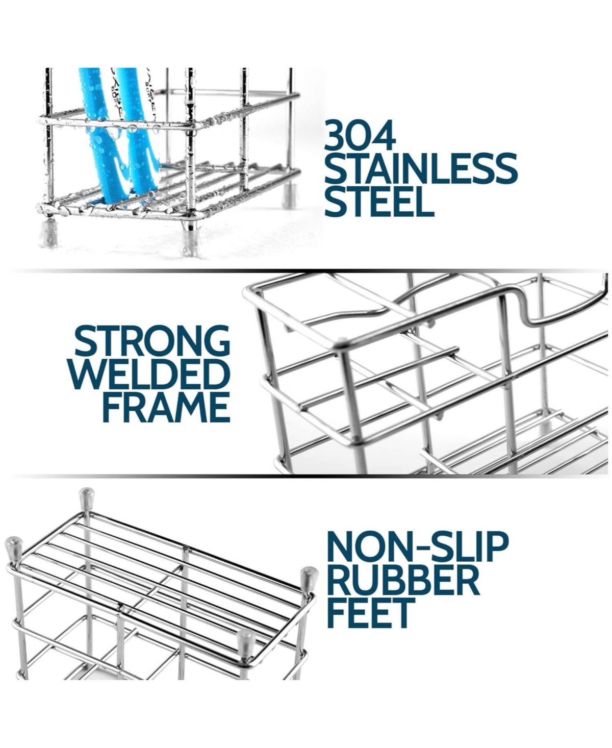 Stainless Steel Toothbrush Holders with 5 Colorful Toothbrush Cases Included