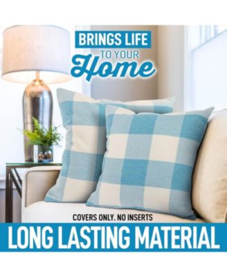 2 Pack Buffalo Plaid Throw Pillow Outdoor & Indoor Covers 18x18 inches