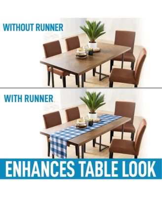 Thick Poly Cotton Buffalo Plaid Table Runners for Decor, Dining Table, Indoor & Outdoor (14"x72")