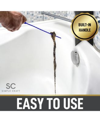 5 Pack 20-Inch Plumbing Snake Drain Clog Remover with Barbed Edges