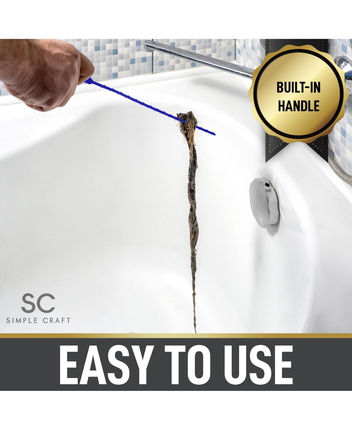 20-Inch Plumbing Snake Drain Clog Remover - 5 Pack