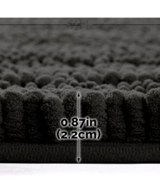 Soft Shaggy Microfiber Ultra Absorbent Bathroom Rug (17"x24")
