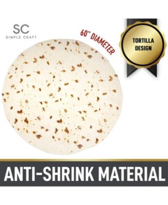 Burrito Tortilla Throw Blanket - Giant Double-Sided Tortilla Blanket for Adult and Kids - 280 GSM (60" Double Sided)