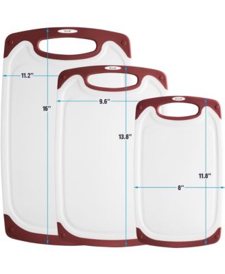 Zulay Kitchen 3 Piece Set Non Slip Kitchen Cutting Board With Juice Groove