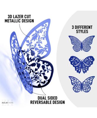 3D Removable DIY Butterfly Wall Decor with 3 Wing Designs (48pcs)