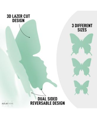 Removable DIY 3D Butterfly Wall Decorations (24pcs with 3 Different Sizes)