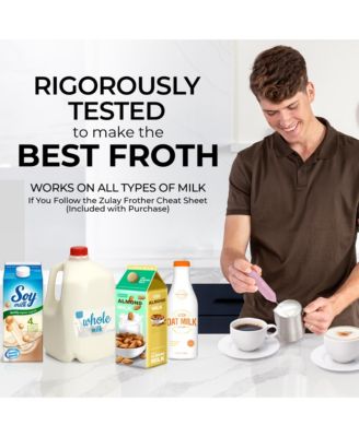 FrothMate Powerful Portable & Compact Milk Frother - No Stand Electric Whisk