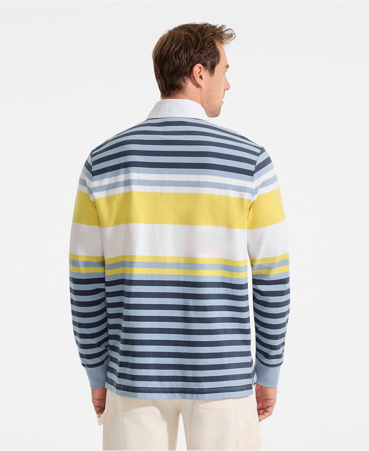 Lands' End Men's Long Sleeve Stripe Rugby Shirt