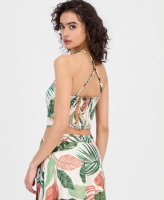 Women's Gaelle Printed Sleeveless Crop Top