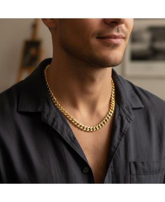 Heavy Duty Solid Curb Link Chain Necklace Stainless Steel 10MM