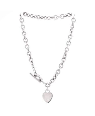 Heart Tag Toggle Chain Necklace