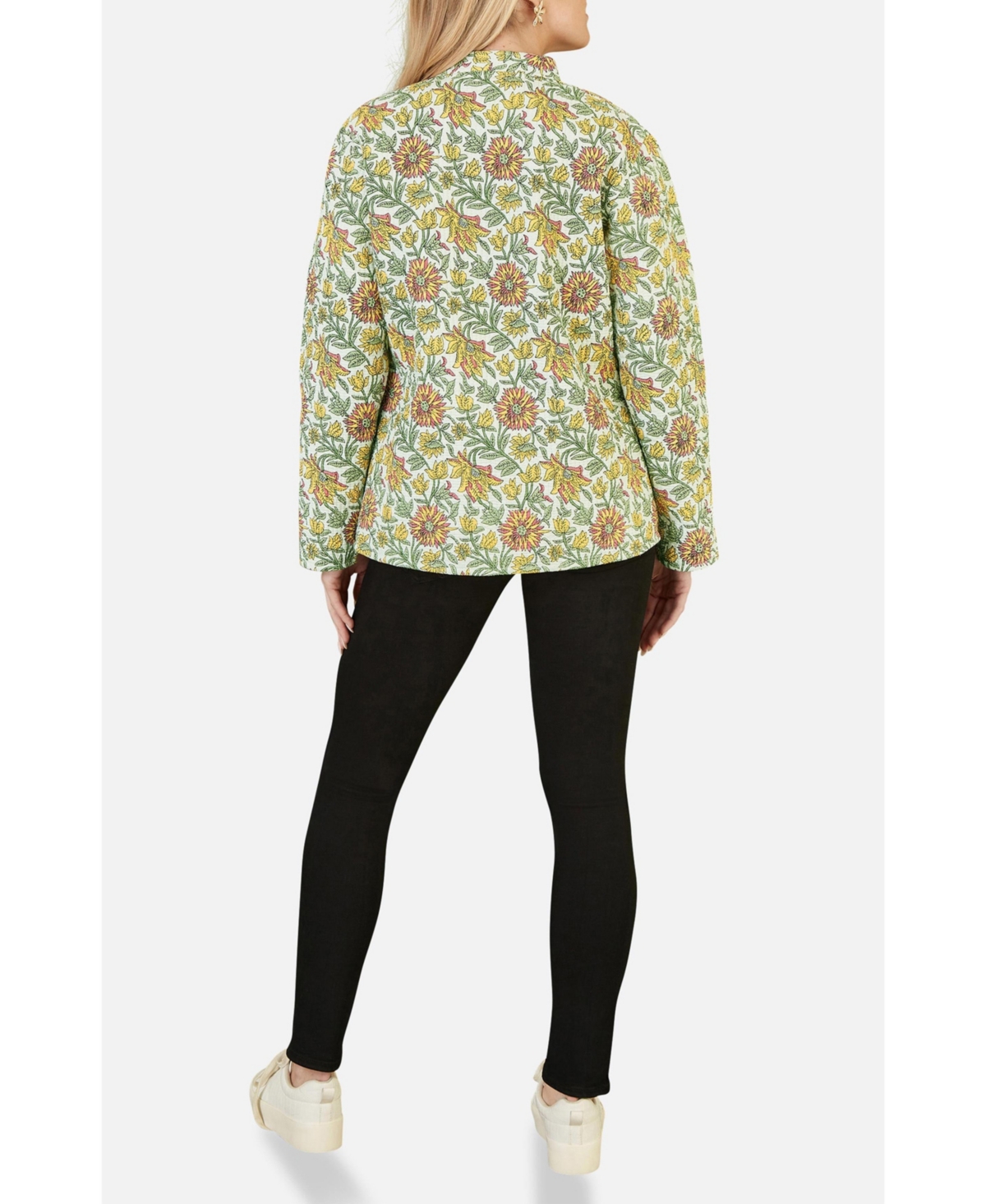 Yumi Women's Sunflower Reversible Quilted Jacket