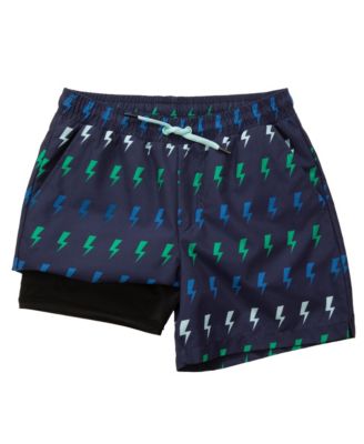 Boys Swim Trunks with Compression Liner UPF 50+
