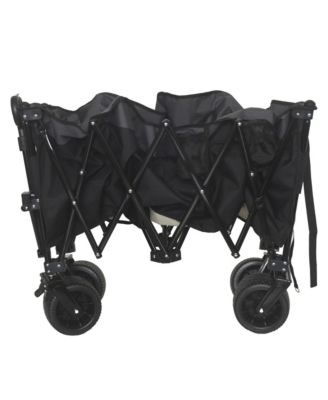 Heavy-Duty Collapsible Wagon - All-Terrain Utility Car, Ultra-Stable Frame, 1:6 Fold Ratio, 480lbs Capacity for Outdoor Activities, Shopping