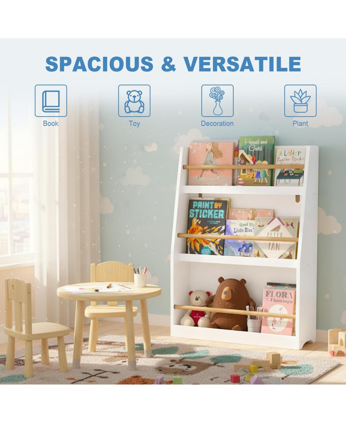 Rainsken Kids Bookshelf