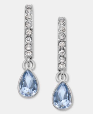 Crystal Charm Huggie Hoop Earrings