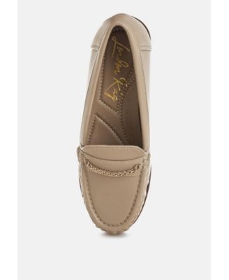 Womens Nemunk Metallic Chain Detail Loafers