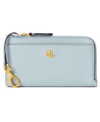 Textured Leather L-Zip Card Case 