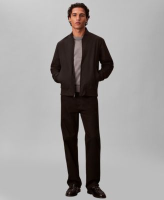 Men's Birdseye Round Collar Bomber Jacket