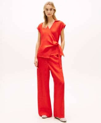 Women's V-Neck Knot Sleeveless Top