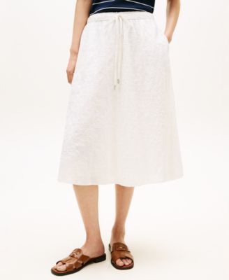 Women's Broderie Elasticated-Waist Skirt