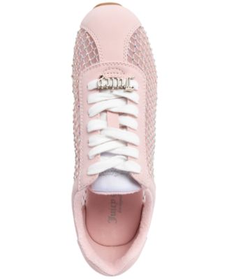 Women's Flirt Rhinestone Mesh Lace-Up Sneakers