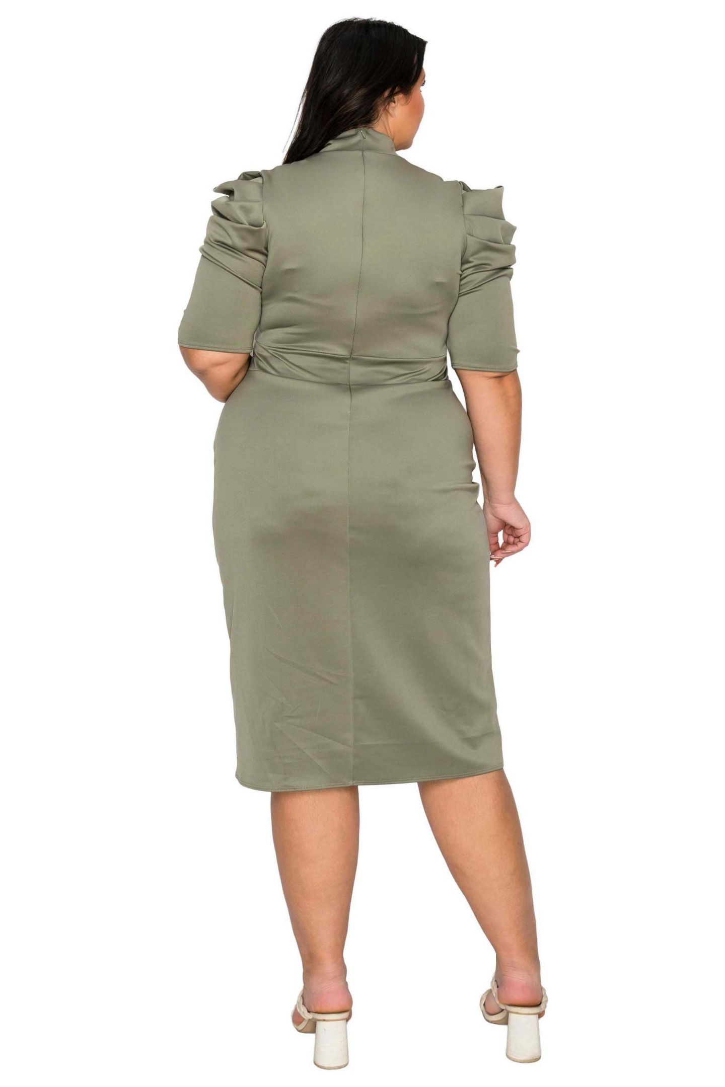 Женское платье L I V D Plus Size Astra Sheath, цвет: Тёмный шалфейный — фото 3