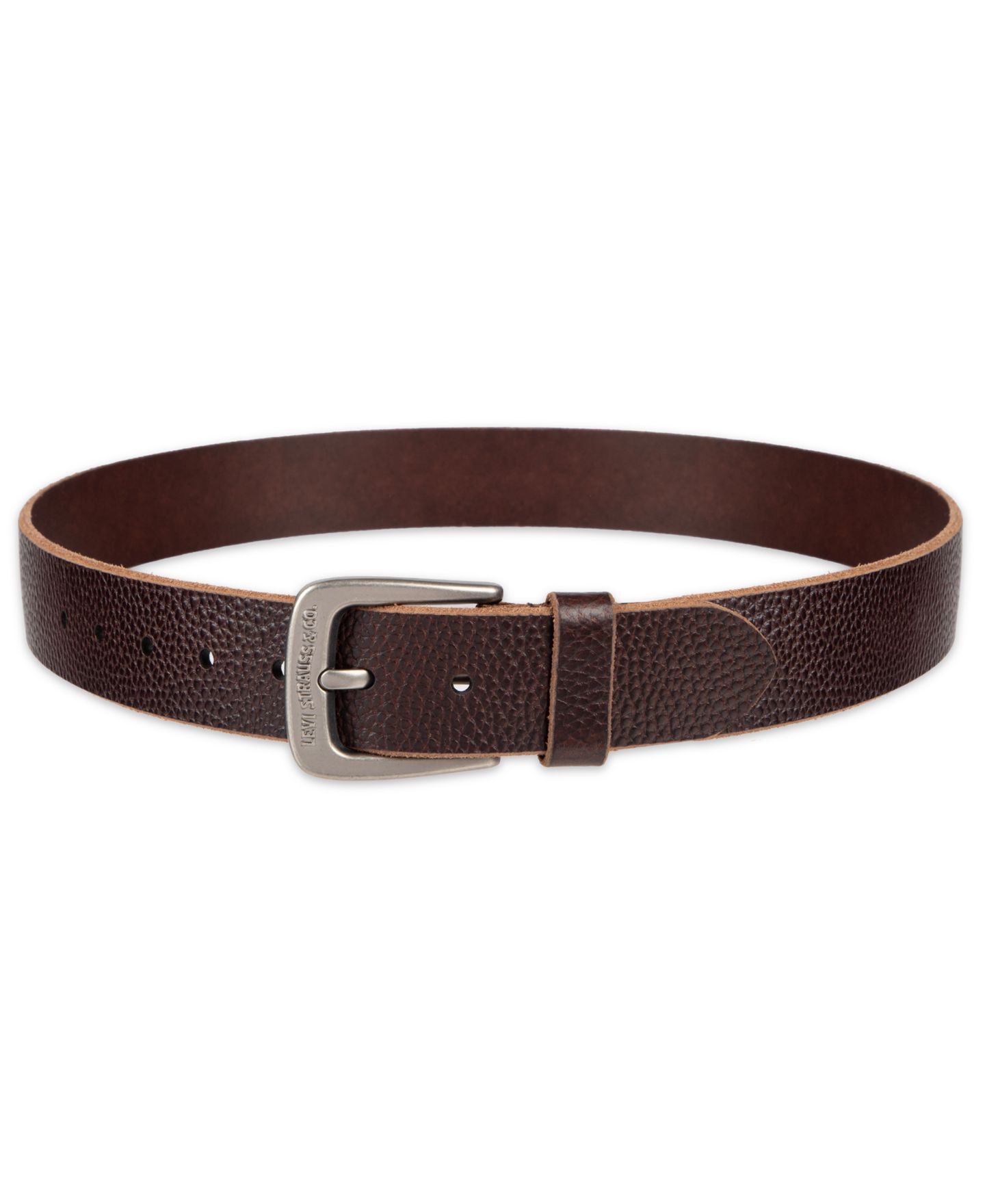 Мужской ремень Levi's Raw-Edge Harness Belt, цвет: Коричневый — фото 4