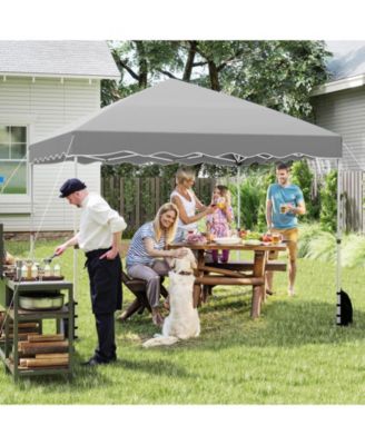 Foldable 10x10 ft Pop-Up Canopy Tent with Wheeled Carry Bag