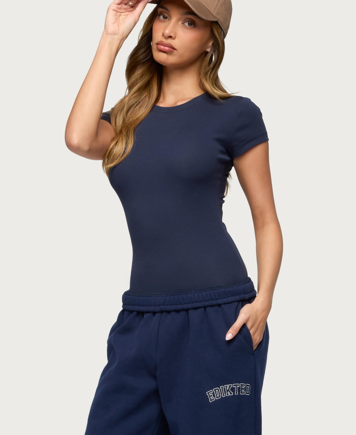 Edikted Women's Adley Fitted T shirt