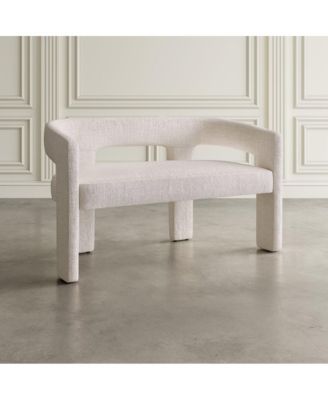 Gwen Modern Luxury Jacquard Fabric Upholstered Sculpture Bench