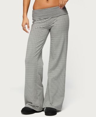 Women's Meggy Striped Foldover Pants